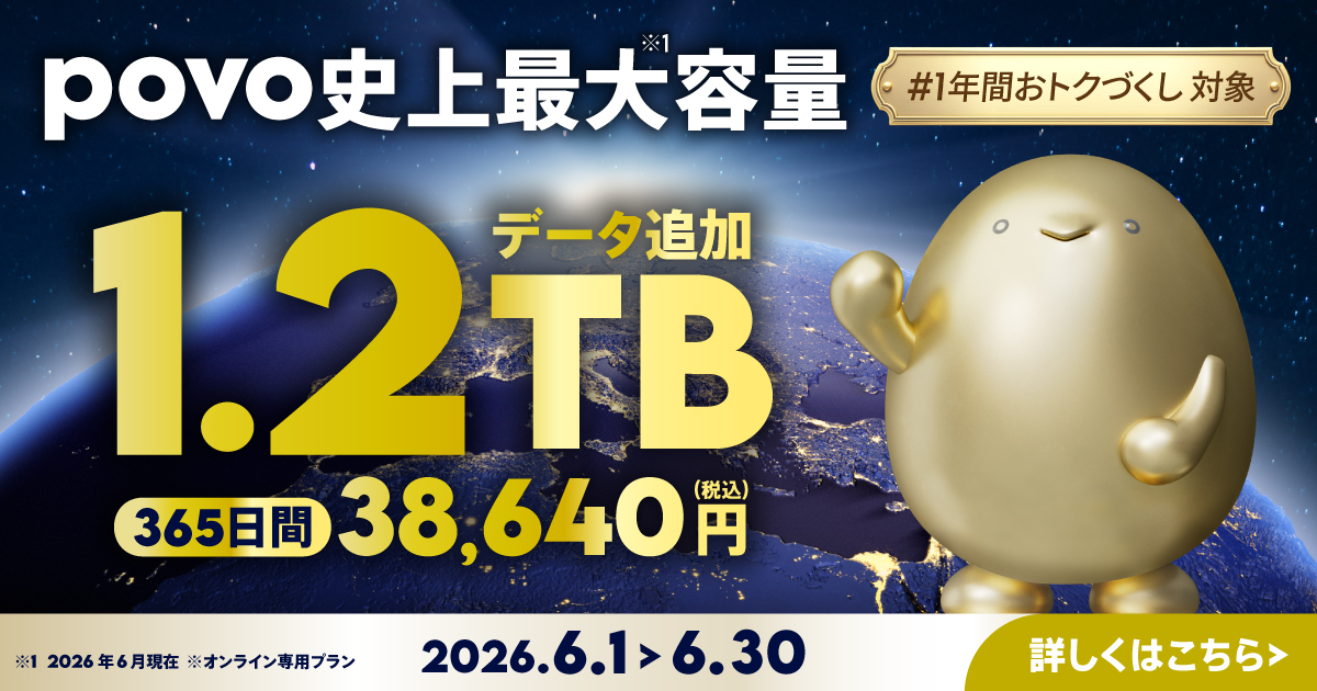 データ追加1.2TB(365日間)