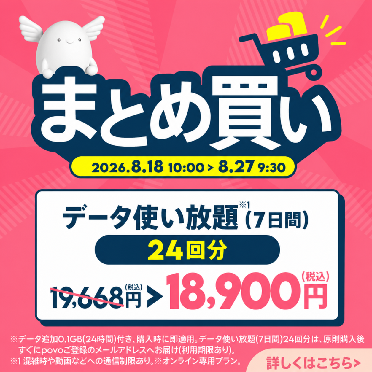 データ使い放題(7日間)24回分